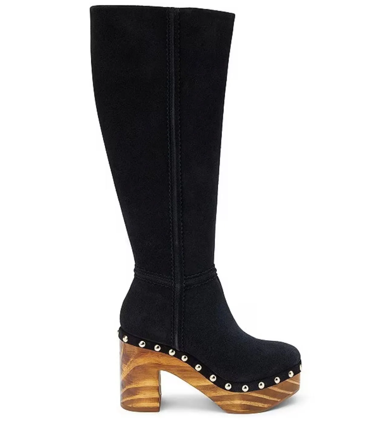 Black Suede Clog Boots