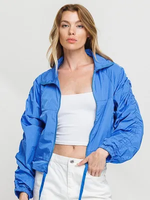 BLUE WINDBREAKER JACKET