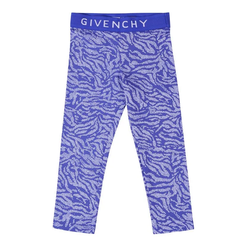 Blue Zebra Leggings Set