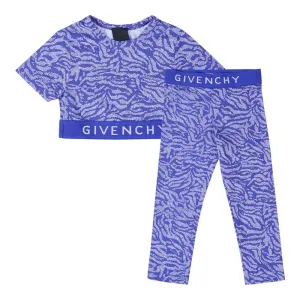 Blue Zebra Leggings Set