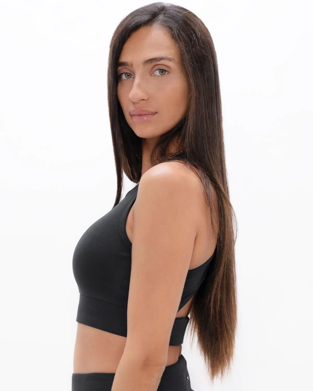 Boston Black Sand Open Back Bra Top