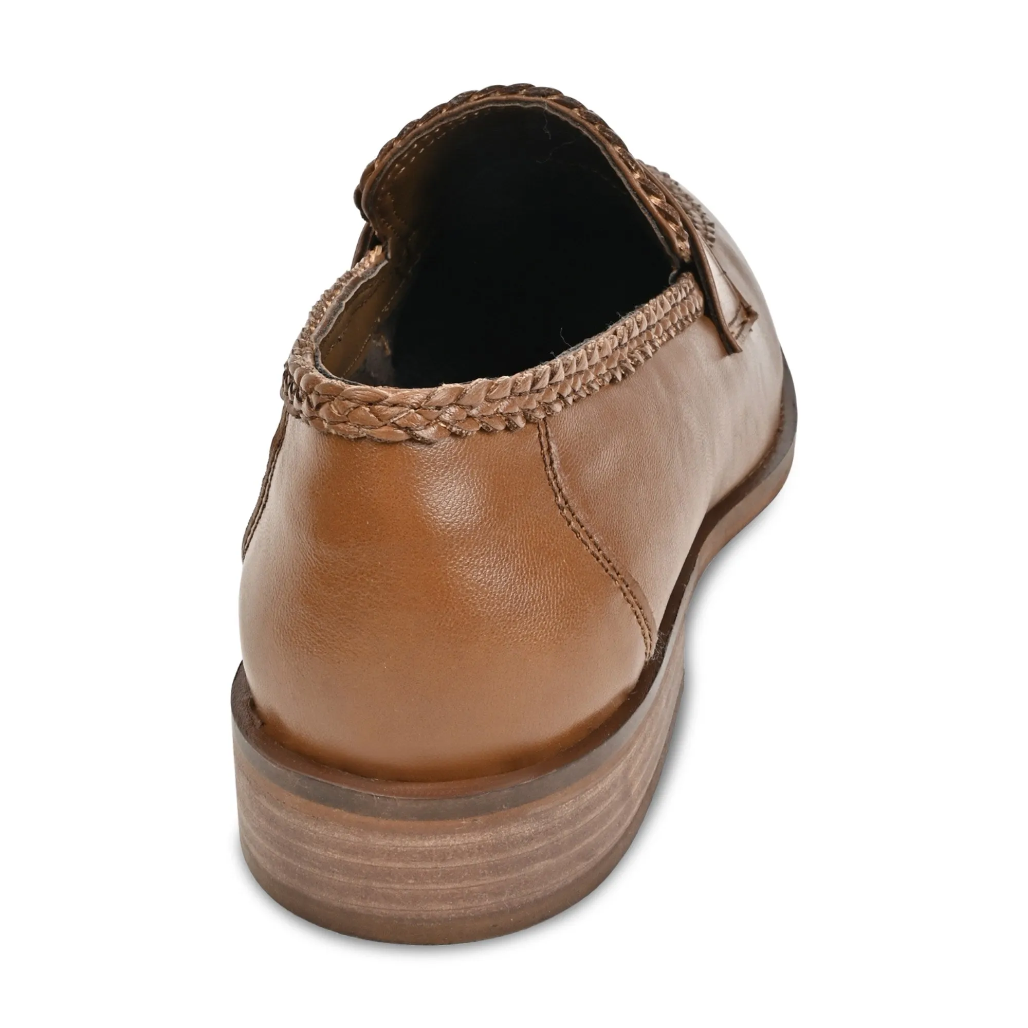 Braided Patina Loafer- Tan