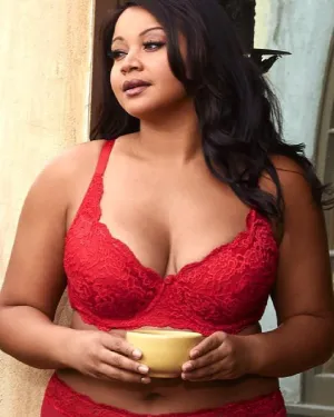 Bridal Bra - Underwired Red Single Padded Bra Plus Size Bra