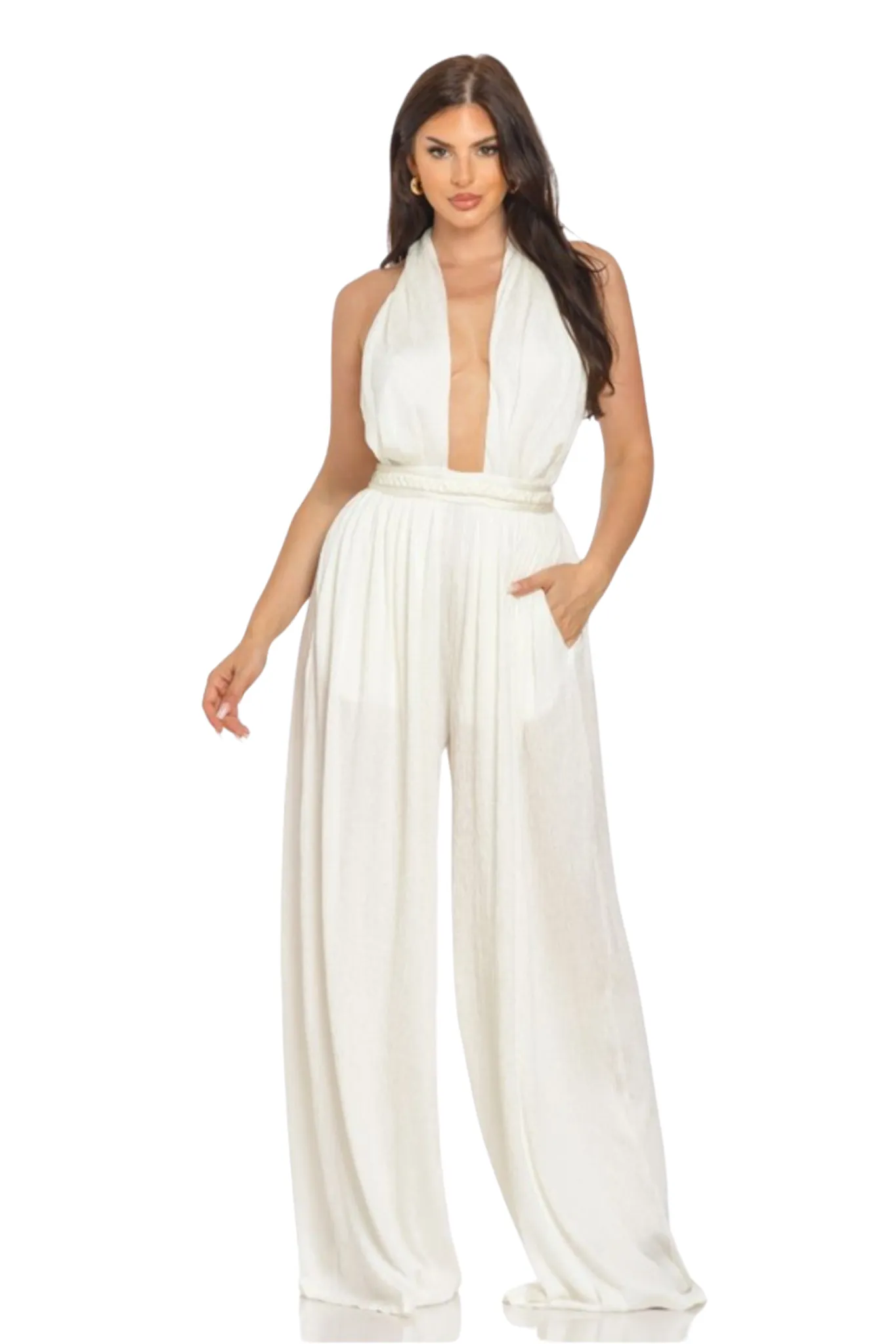 Brilla Lace Up Jumpsuit