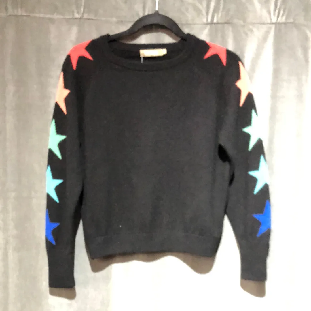 Brodie Black and Rainbow Star Cashmere Sweatsuit
