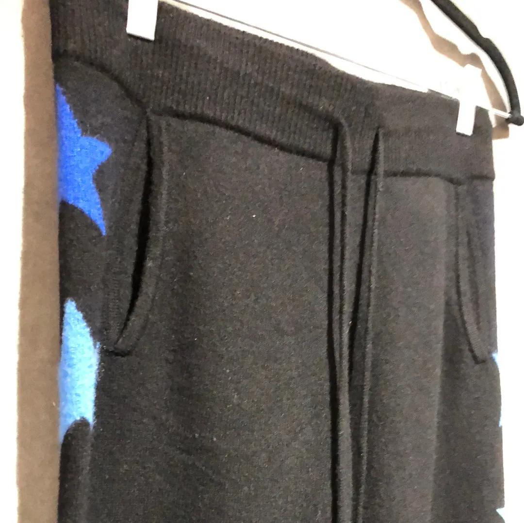 Brodie Black and Rainbow Star Cashmere Sweatsuit