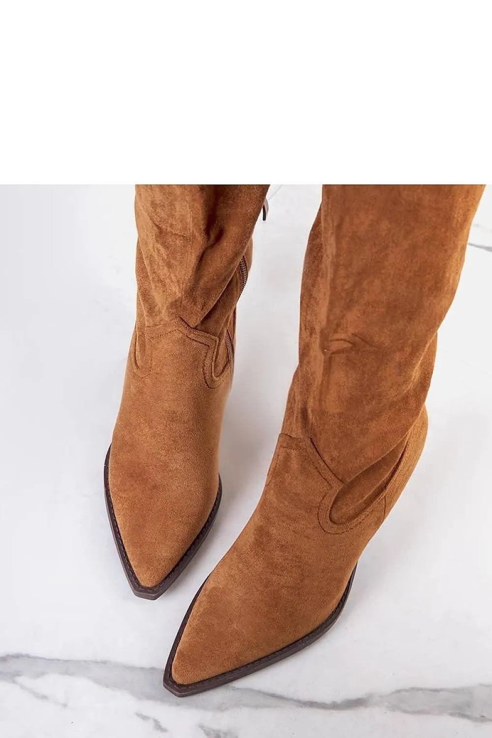 Brown lined cowboy boots