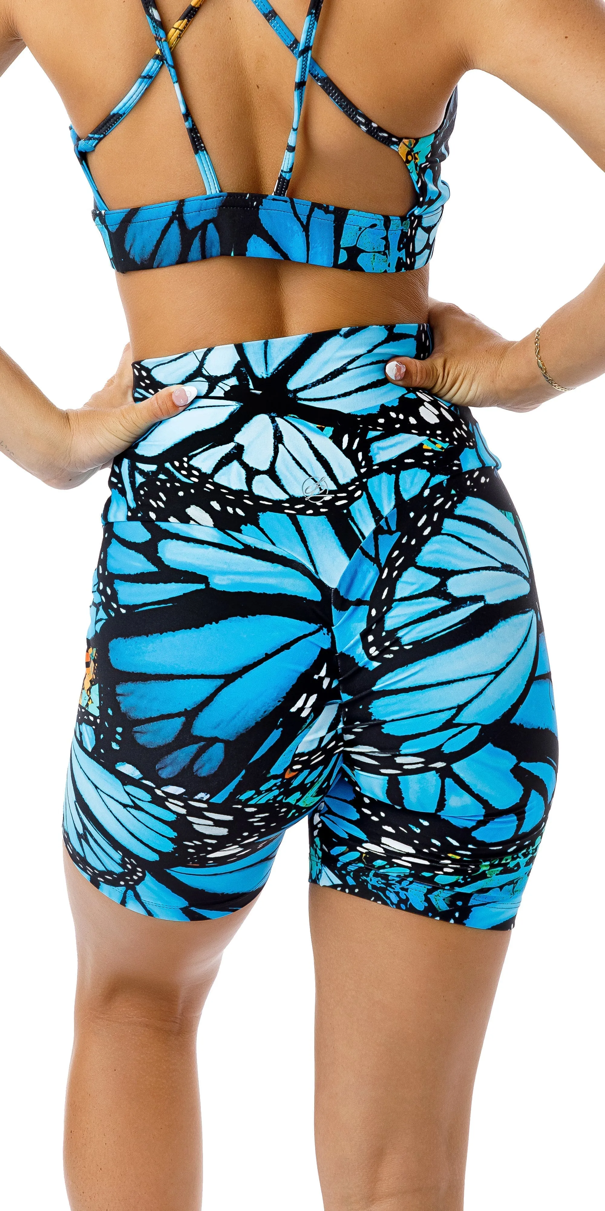 Butterfly Eco Scrunch Bum Midi Shorts