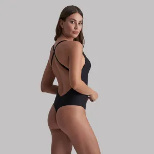 Bye Bra Low Back Bodysuit Thong | Black
