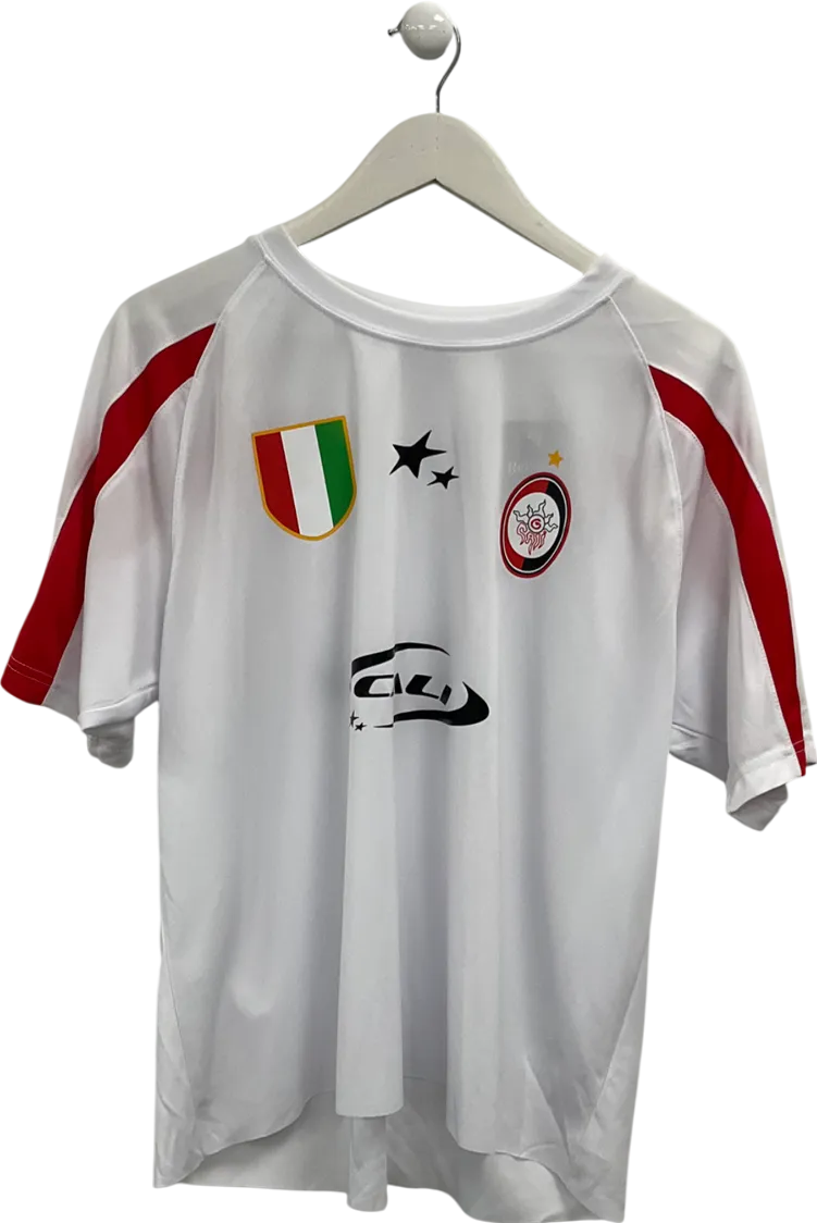 Cali White Italian Flag Sports Tee UK M