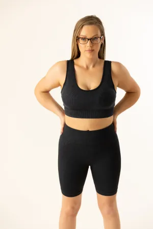 Carisa Ribbed Sports Bra
