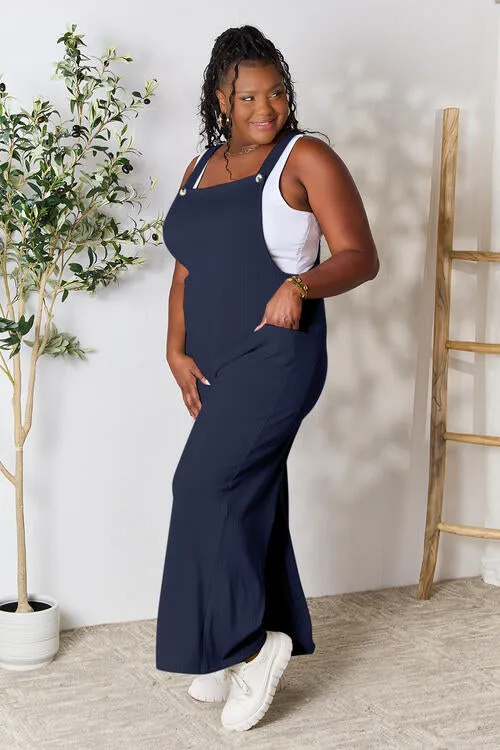 Carol Double Take Full Size Wide Strap Overall with Pockets