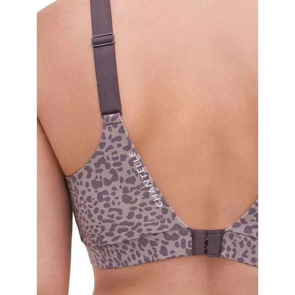 Chantelle Women Animal Printed Wireless Activewear Low Support Sports Bra Size M