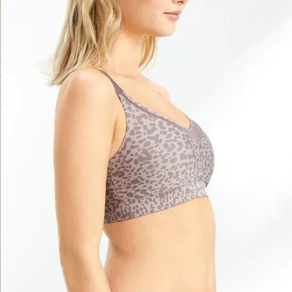 Chantelle Women Animal Printed Wireless Activewear Low Support Sports Bra Size M