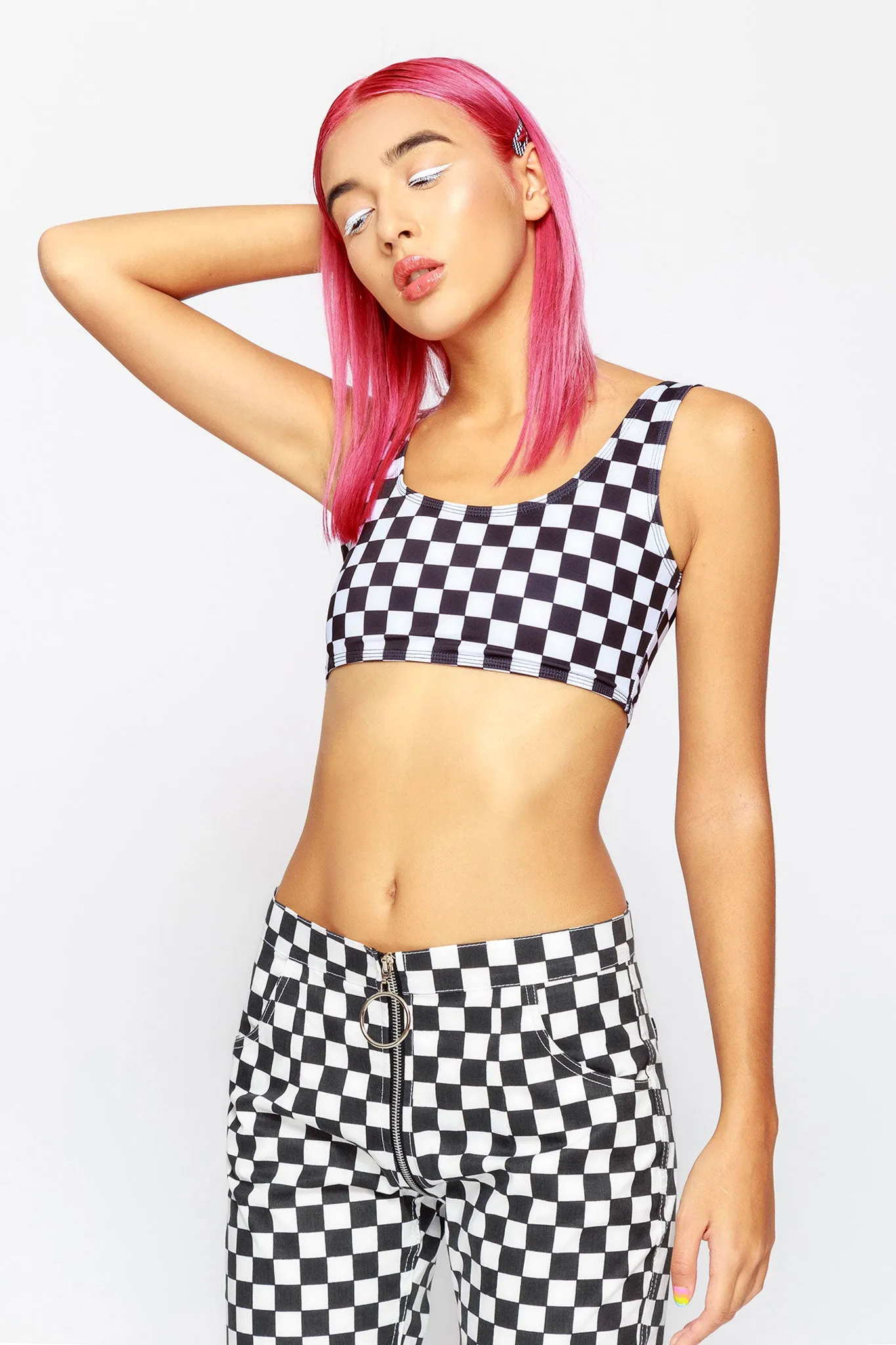 Checkered Sports Bra