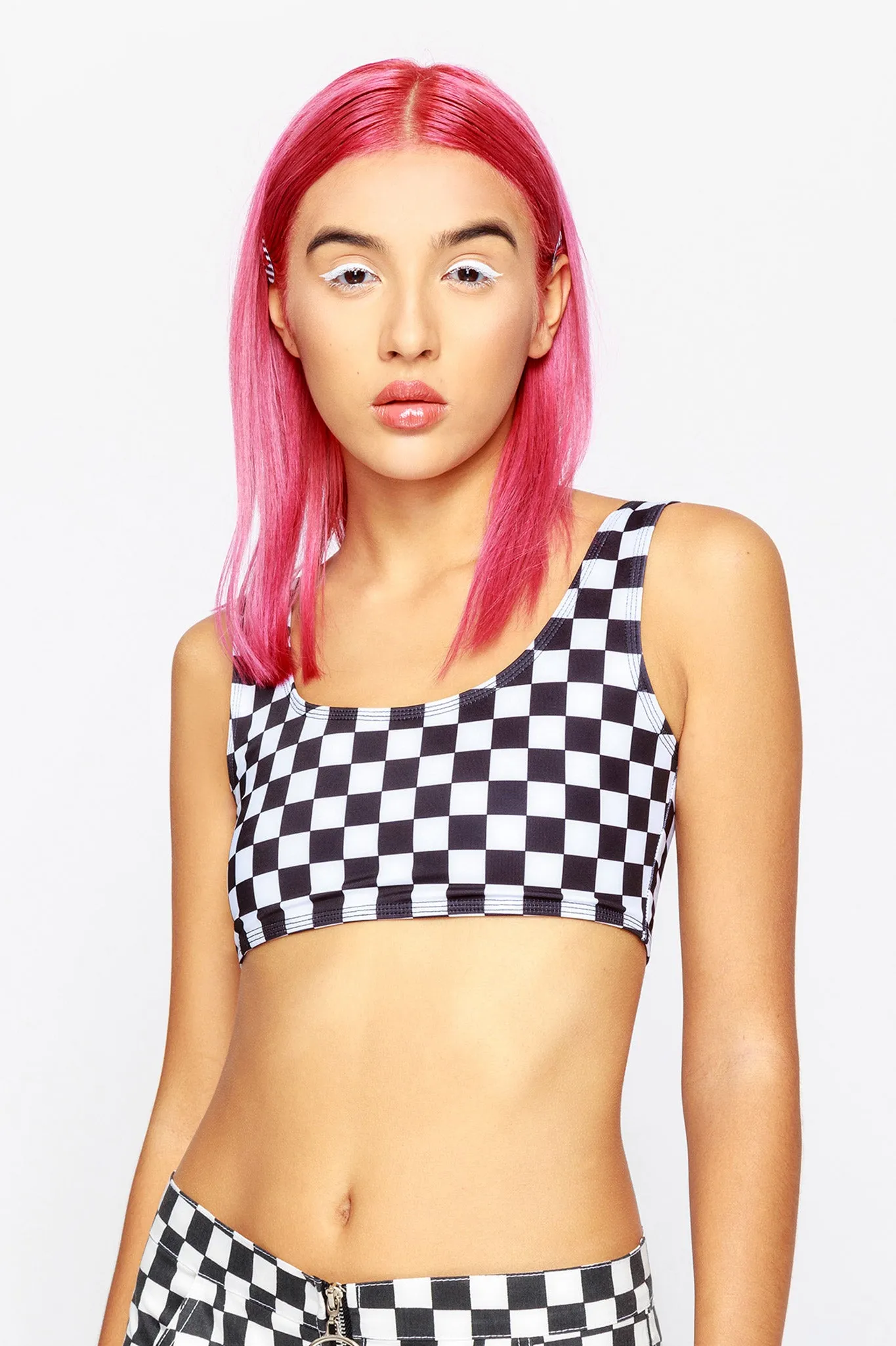 Checkered Sports Bra