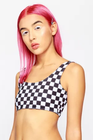 Checkered Sports Bra