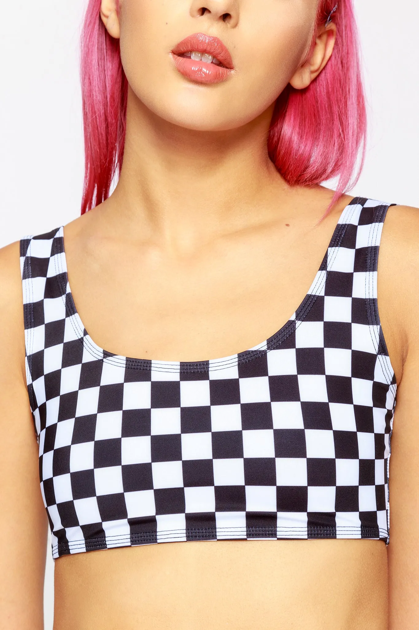 Checkered Sports Bra