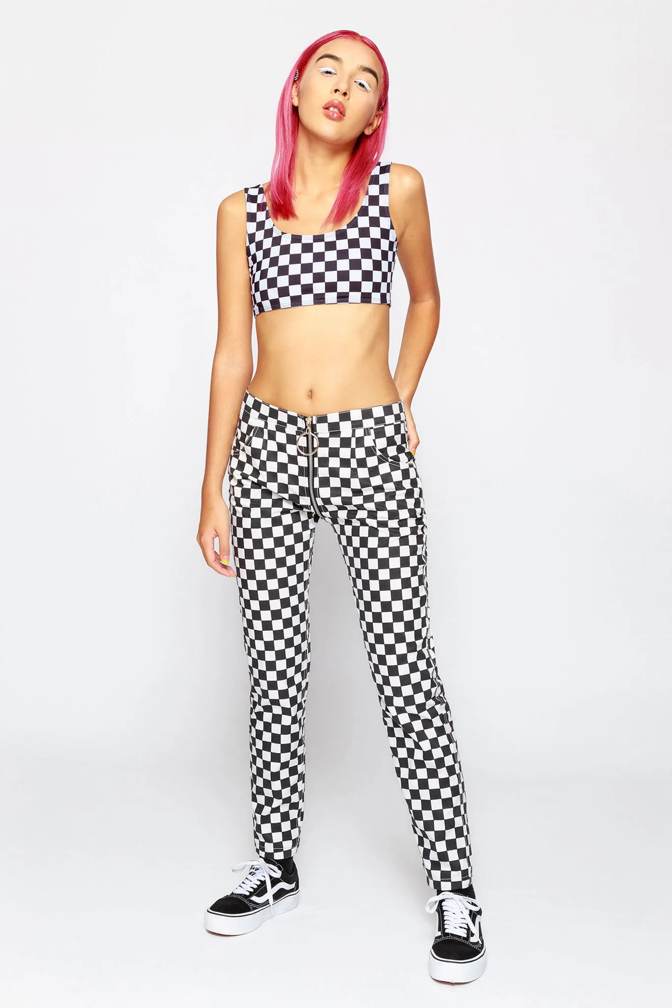 Checkered Sports Bra