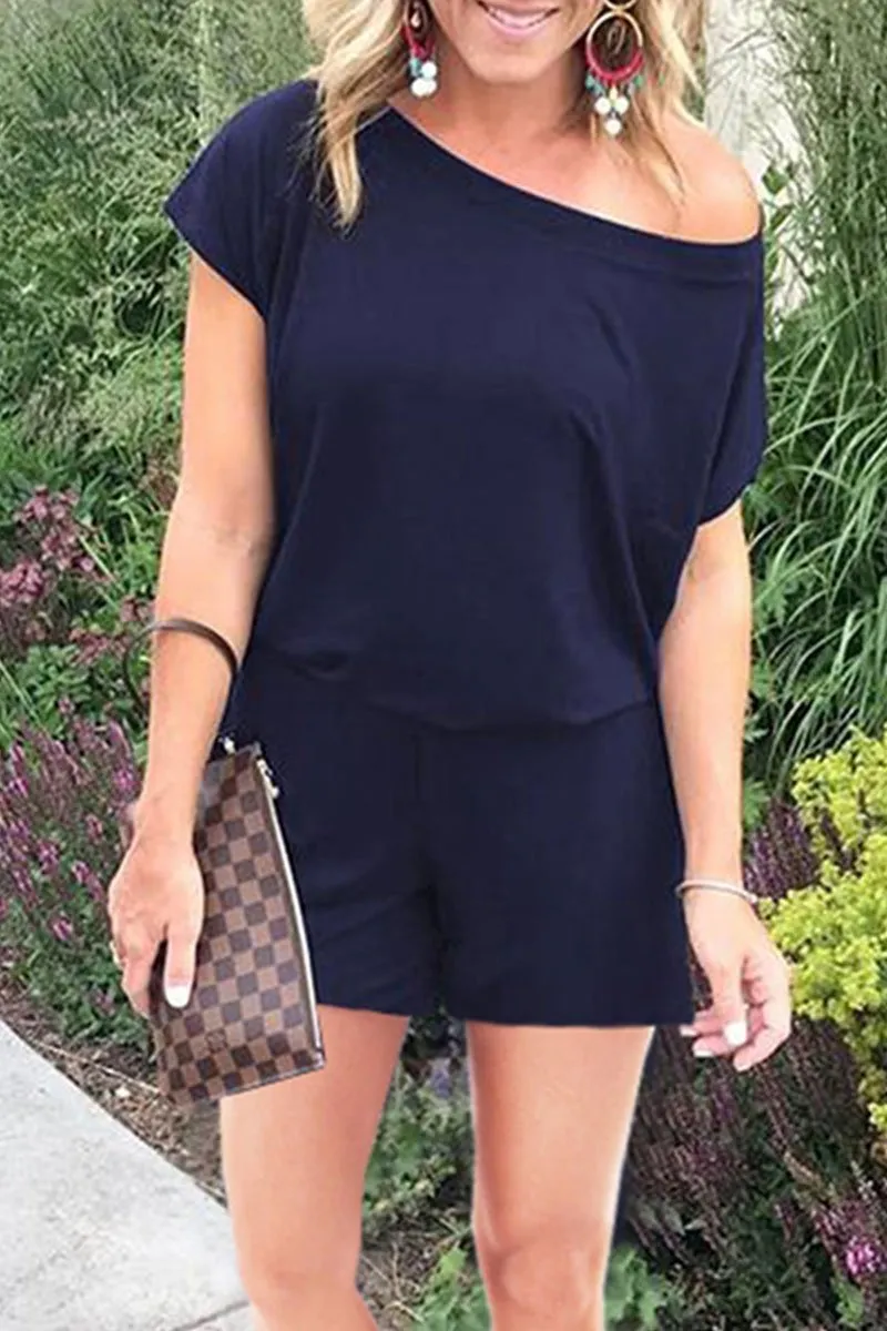 Chicindress One Shoulder Rompers(4 Colors)