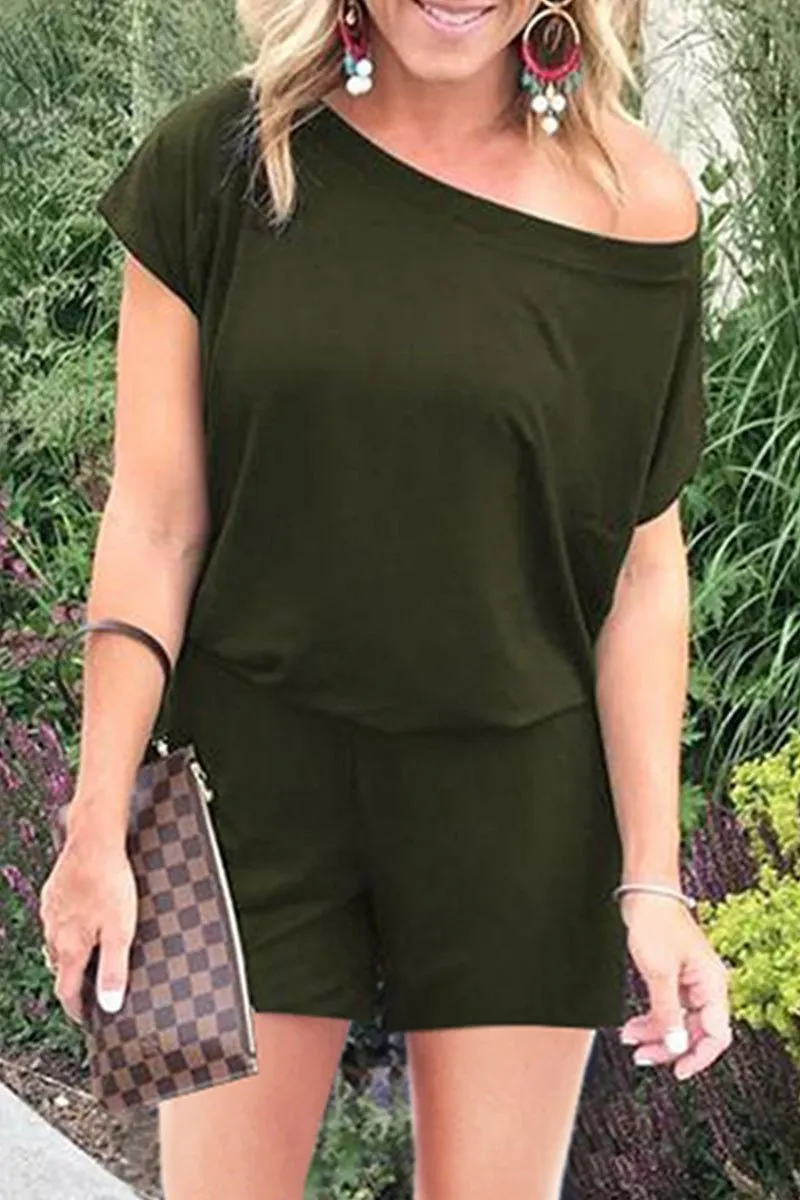 Chicindress One Shoulder Rompers(4 Colors)