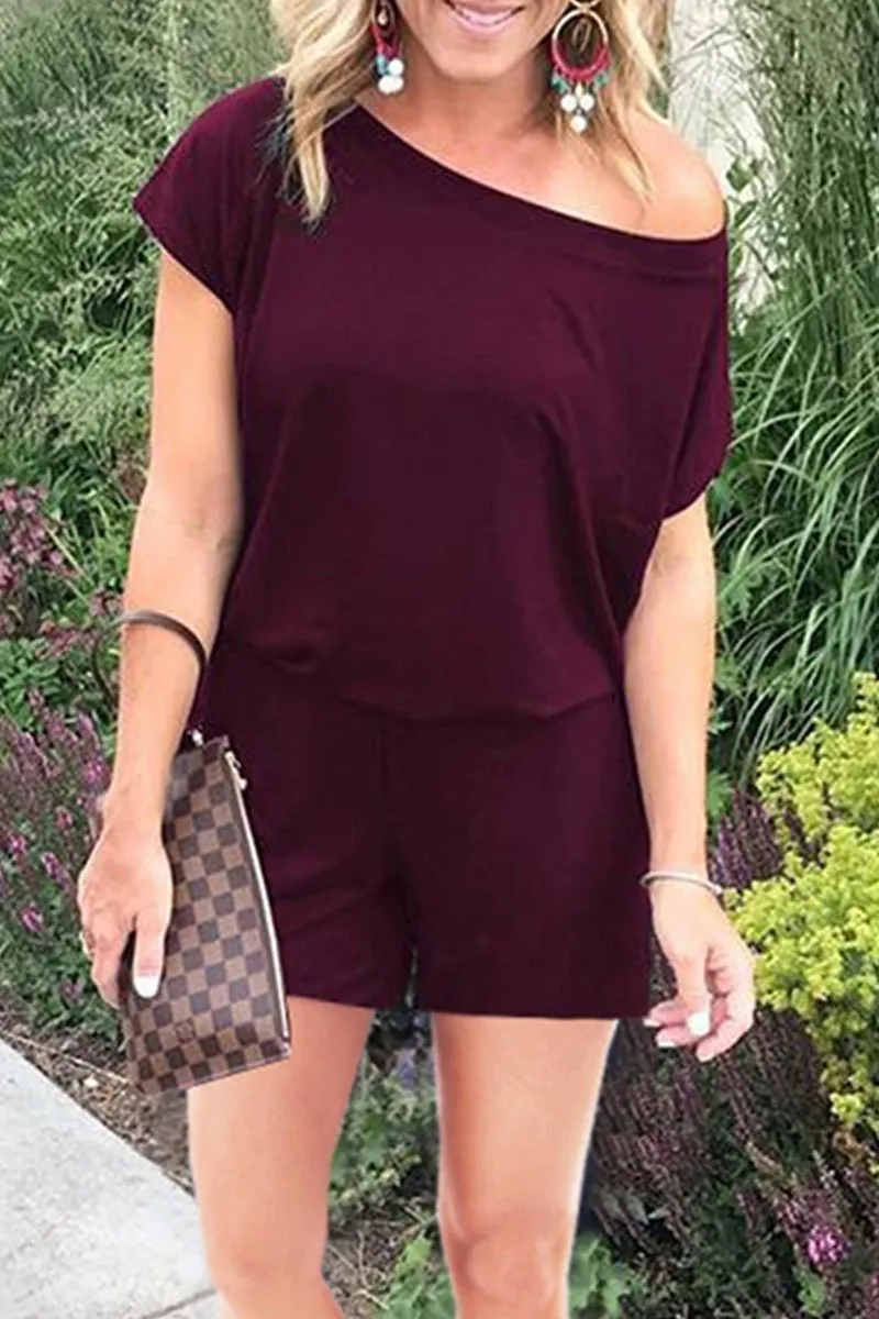 Chicindress One Shoulder Rompers(4 Colors)