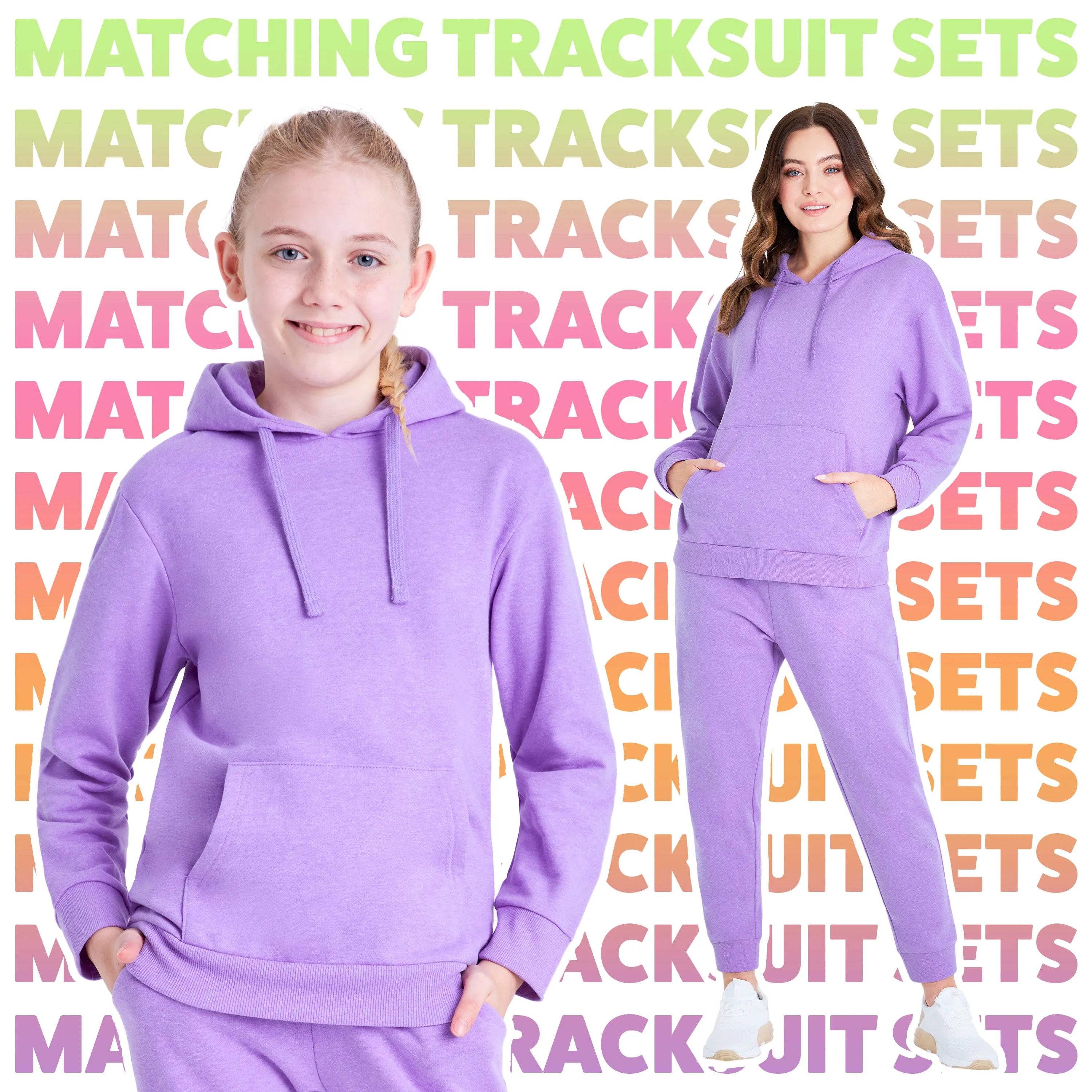 CityComfort Girls Tracksuit Set 2 Piece Jogging Bottoms and Hoodie Loungewear