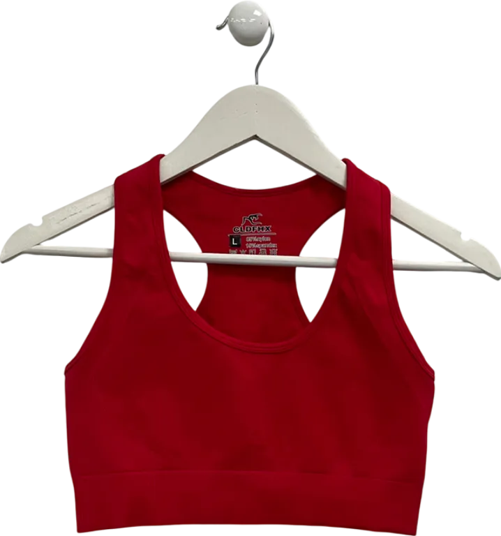 CLDFHX Red Racerback Sports Bra UK L