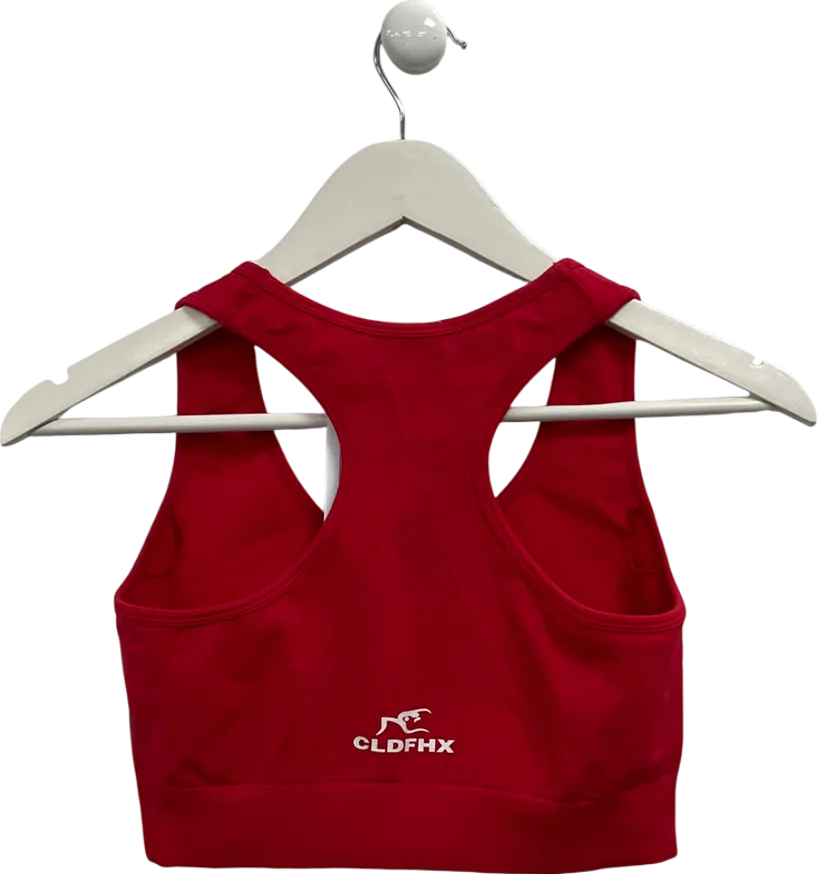 CLDFHX Red Racerback Sports Bra UK L