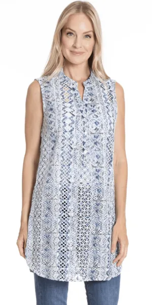 CLEARANCE Sleeveless Half Button Dress
