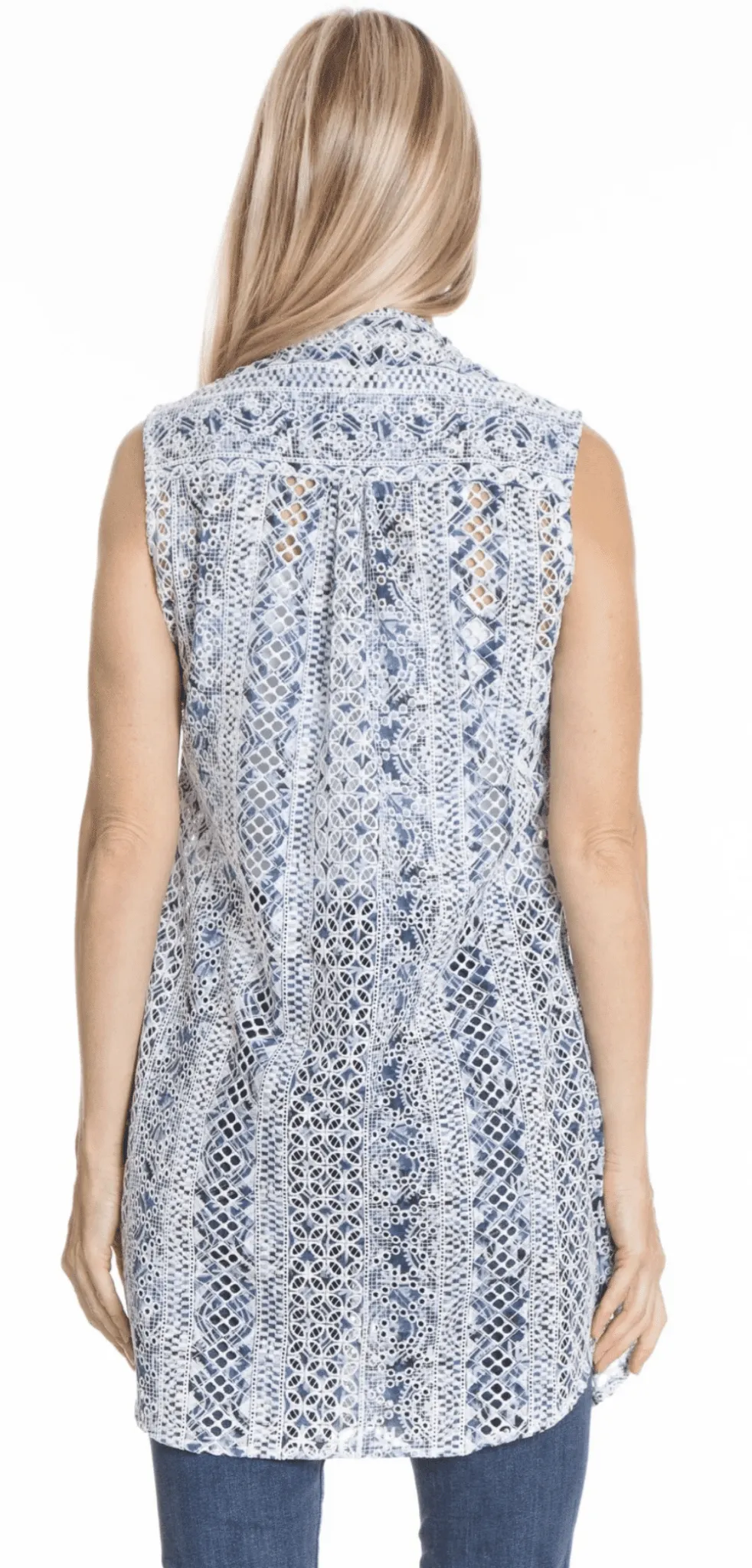 CLEARANCE Sleeveless Half Button Dress