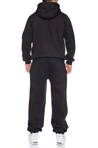 COOFANDY Academy Warm Up Tracksuit Long Sleeve Zipper Drawstring Casual Jacket Sweatsuit Set for Men Black, 4XL