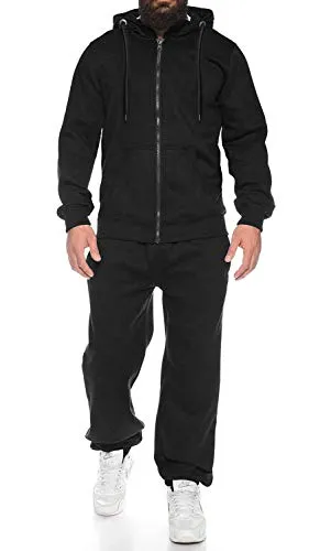 COOFANDY Academy Warm Up Tracksuit Long Sleeve Zipper Drawstring Casual Jacket Sweatsuit Set for Men Black, 4XL
