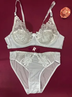 Copy of Laleli Net Bra Panty Set 2020 Beige BRIDAL BRA PANTY SETS - NON PADDED NON WIRED BRA PANTY SET
