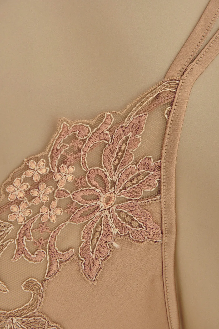 COTTON CLUB NUDE Silk Floral Thong