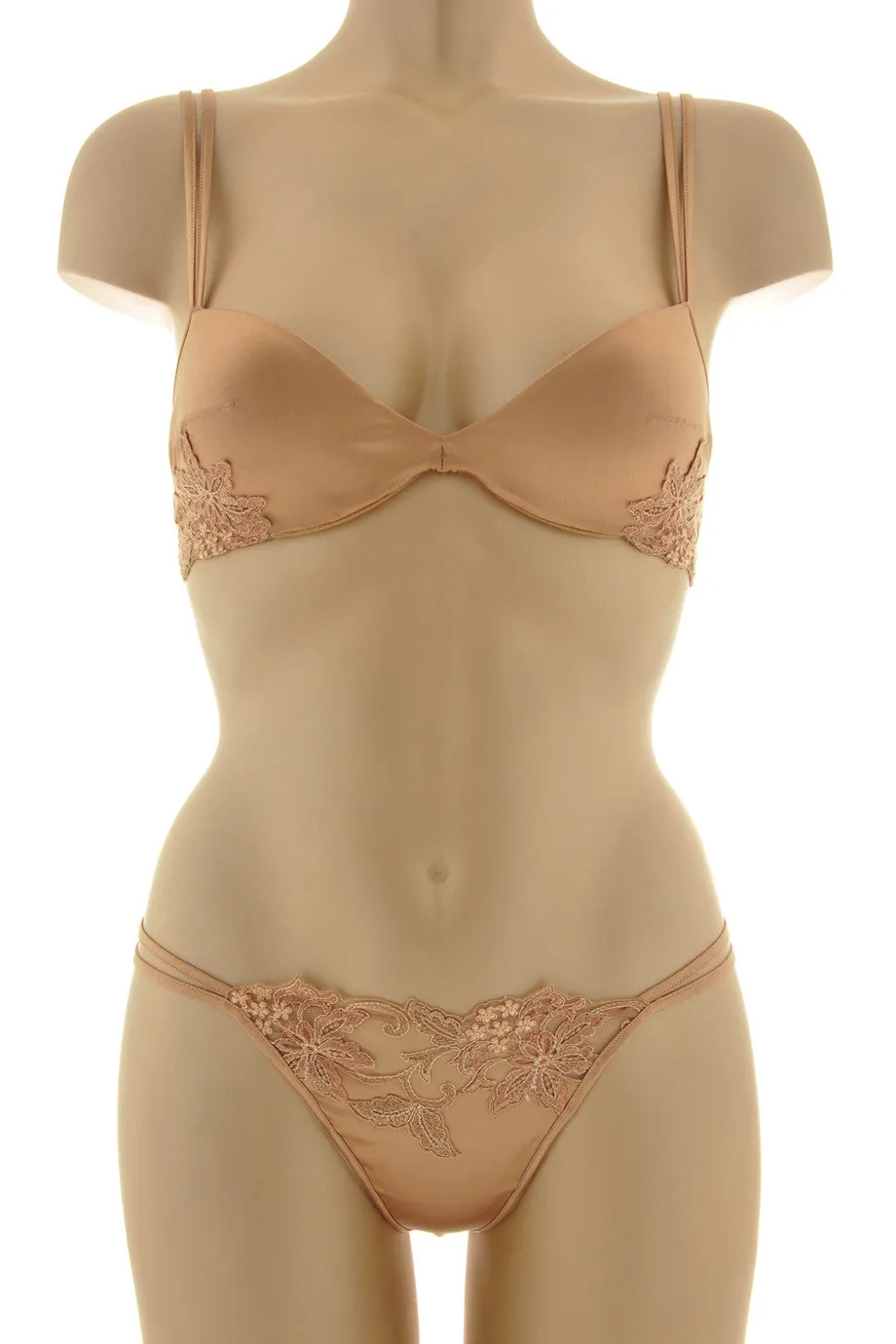COTTON CLUB NUDE Silk Floral Thong