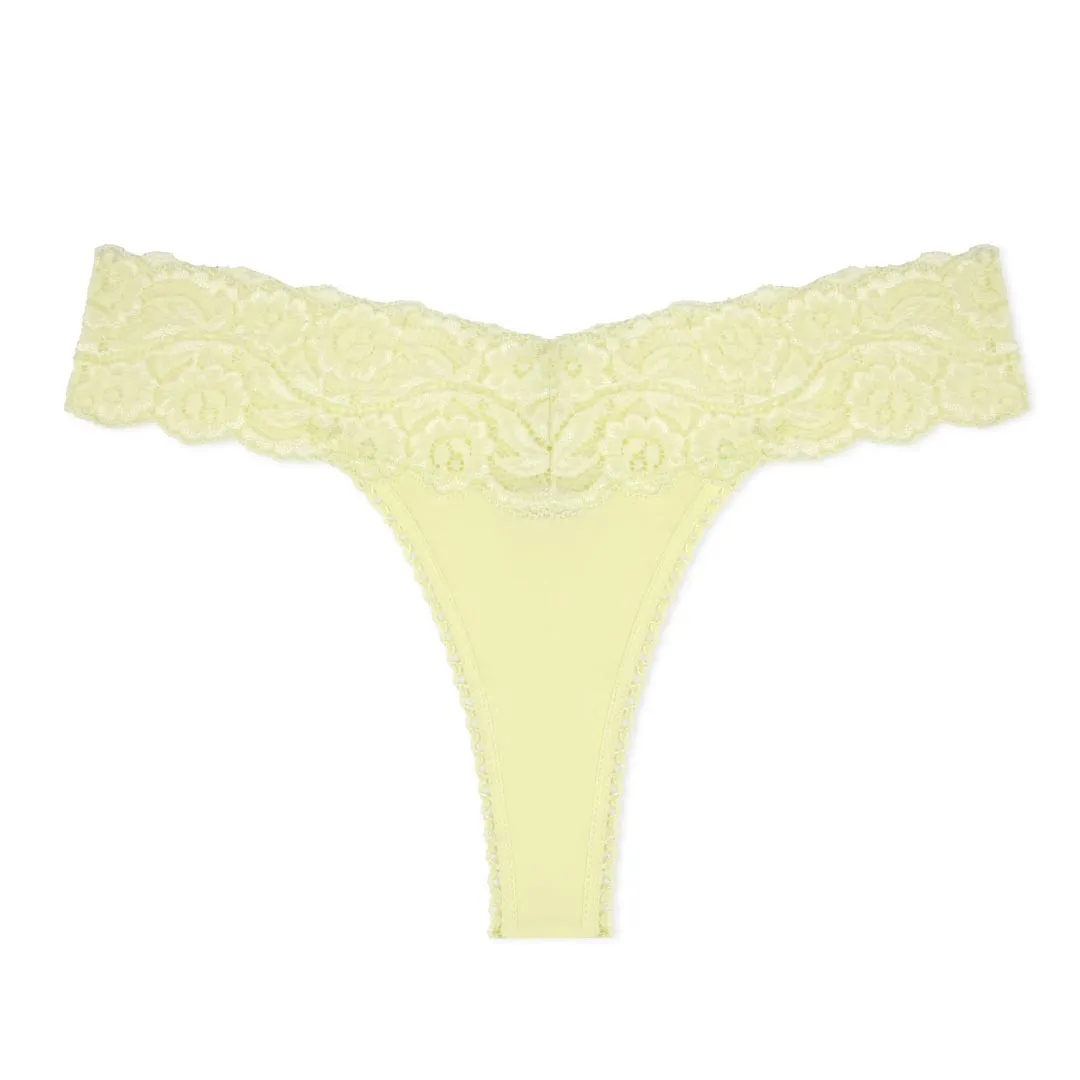 Cotton Spandex Lace Thong