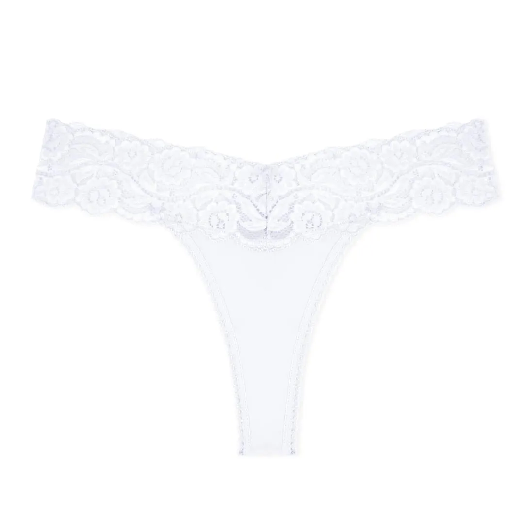 Cotton Spandex Lace Thong
