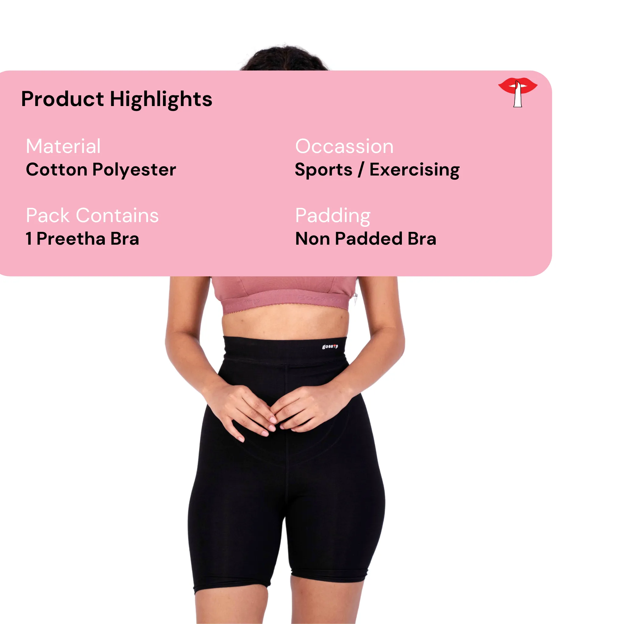 Cotton Sports Bra - Preetha Teens Bra For School, Lounge & Play