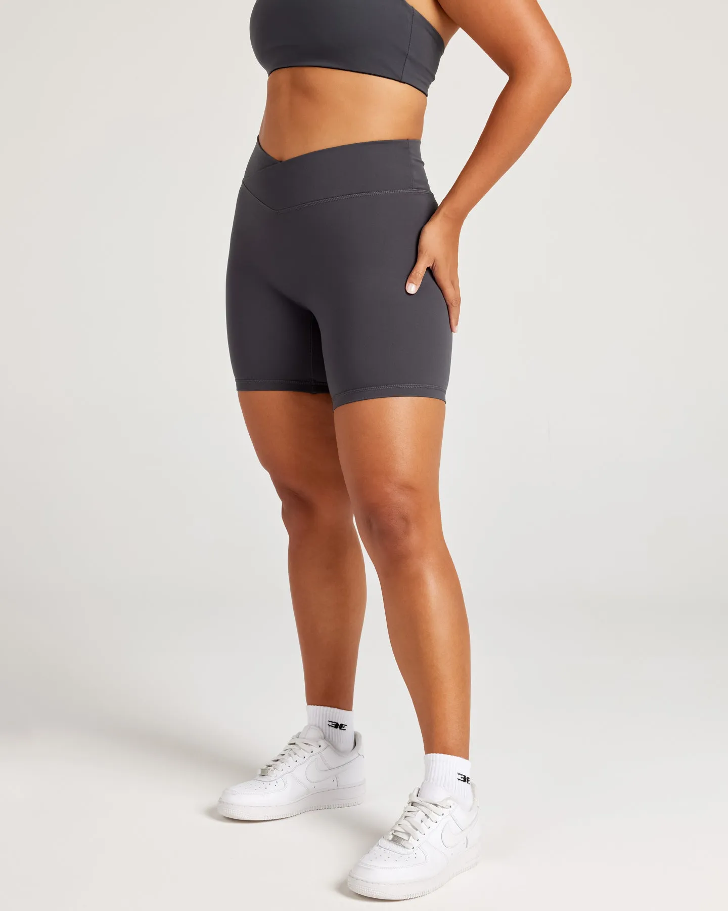 Cross Over Shorts - Charcoal