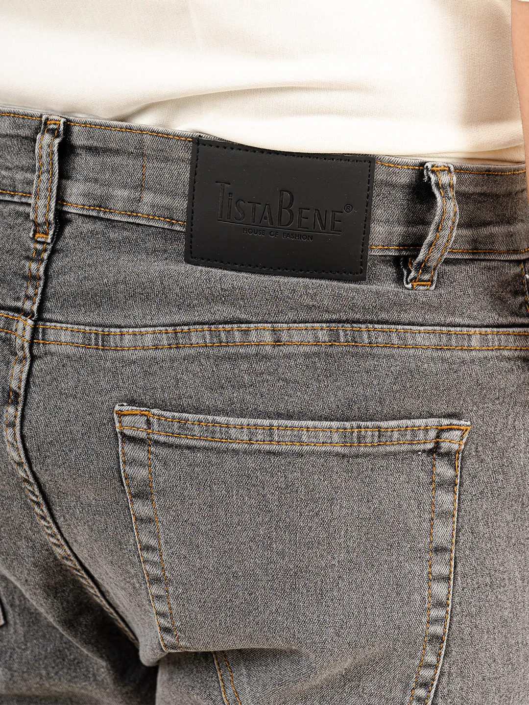 Dark Grey Slim Fit Denim jeans