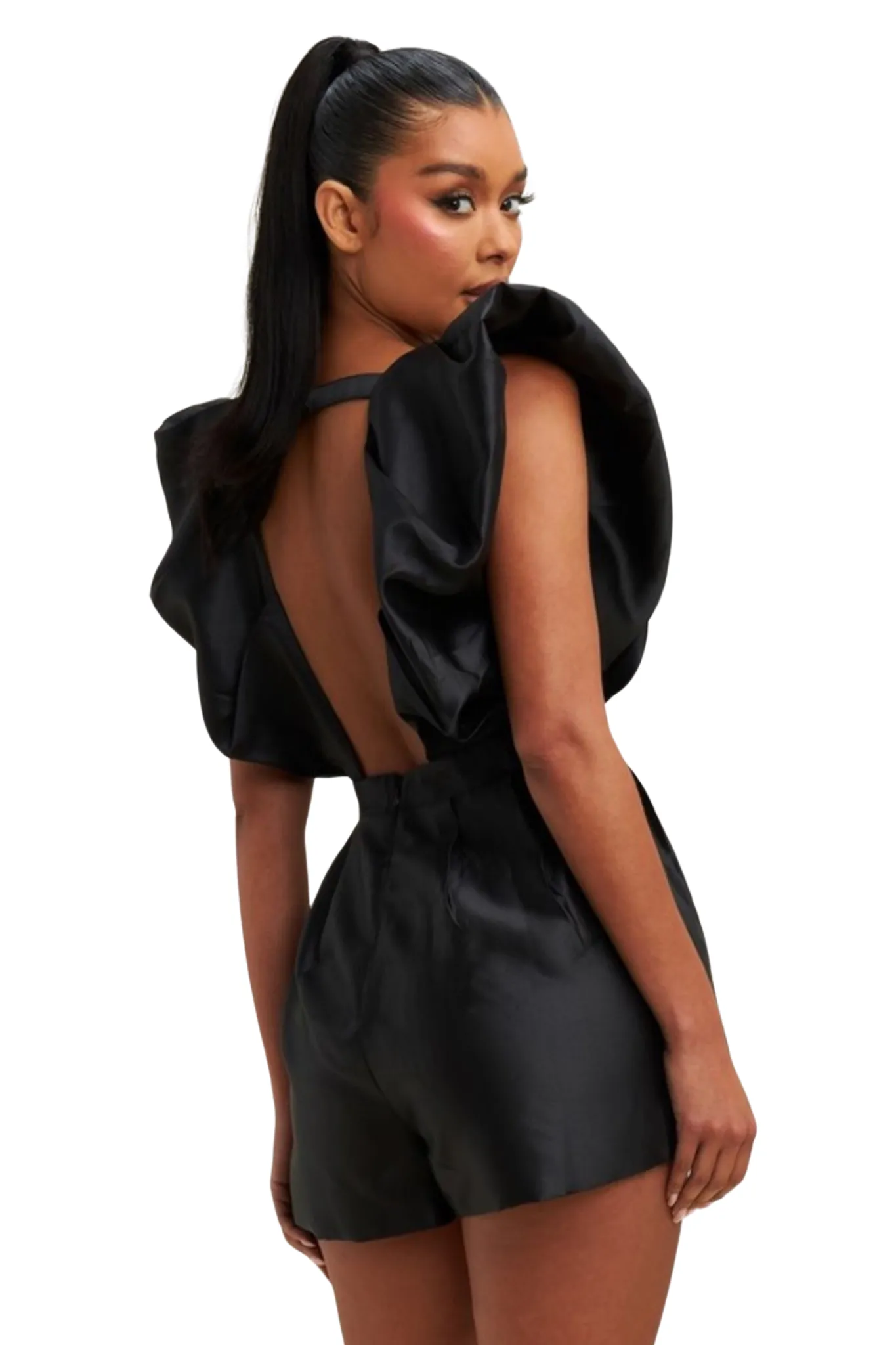 Dayna Satin Structured Romper