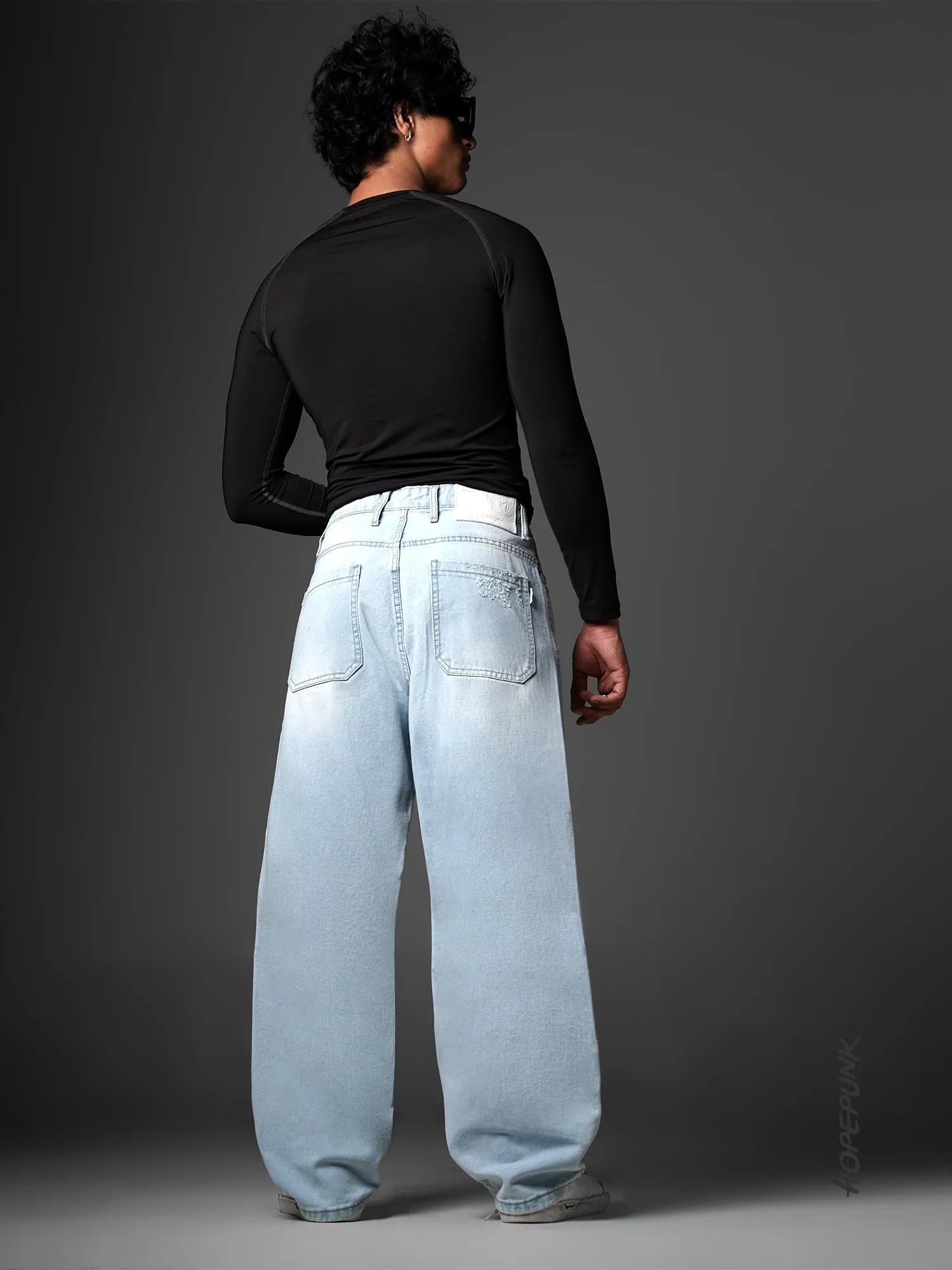 Denim: Distress Blue (Baggy Fit)