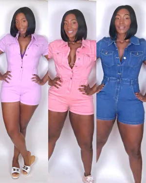 Denim Romper