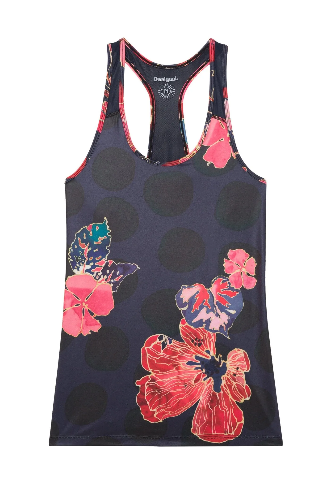 Desigual Sport Racerback Top - Scarlet Bloom