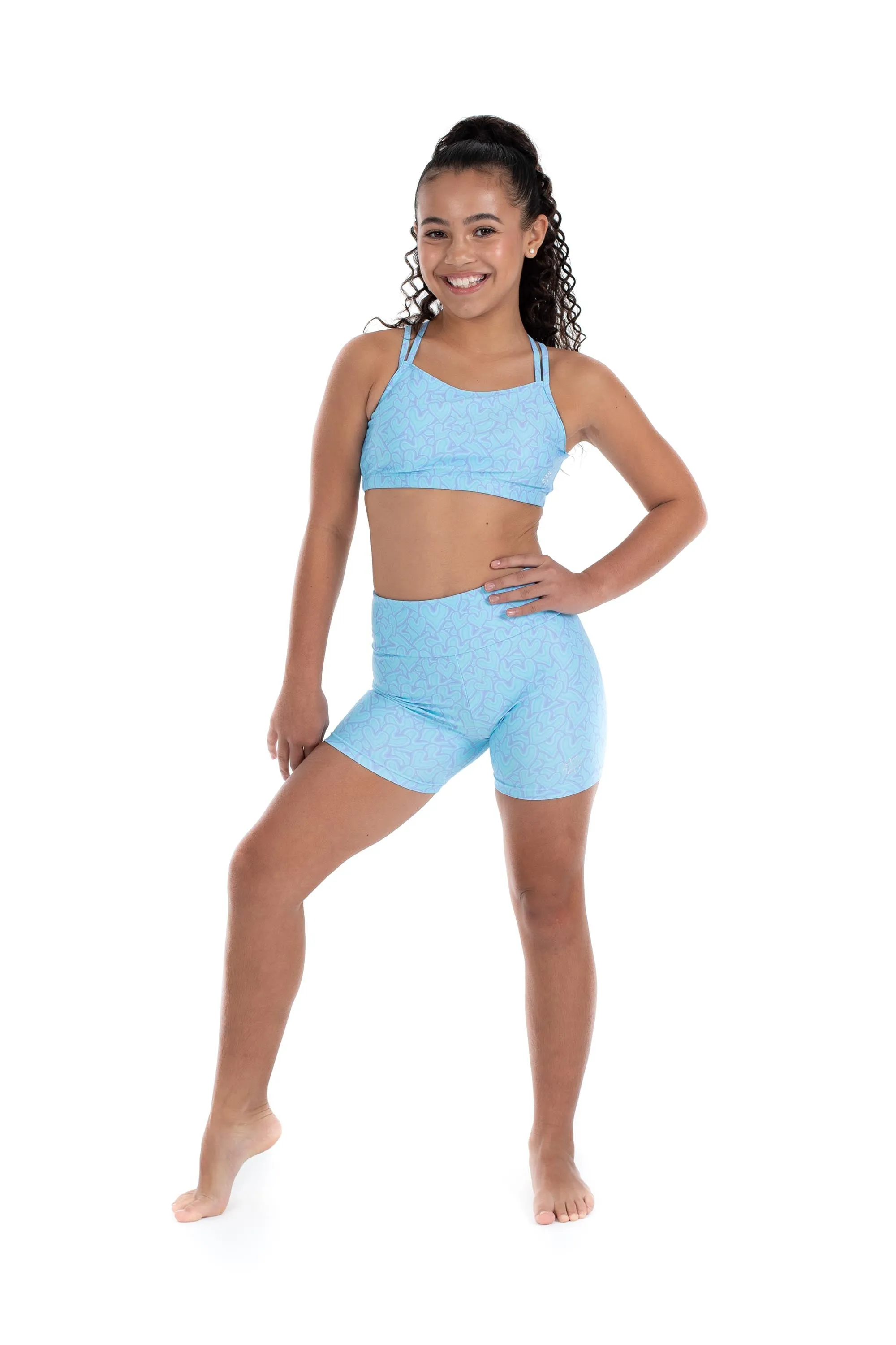 DFM1210G4 - Bloch X Flo Active Nicole Mid Length Girls Bike Shorts