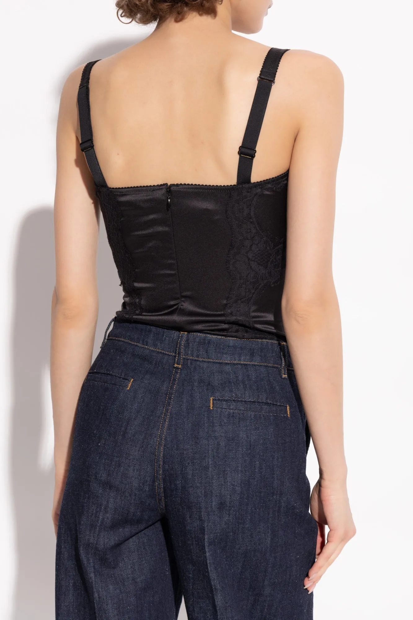 Dolce & Gabbana Silk bodysuit in BLACK - 4B
