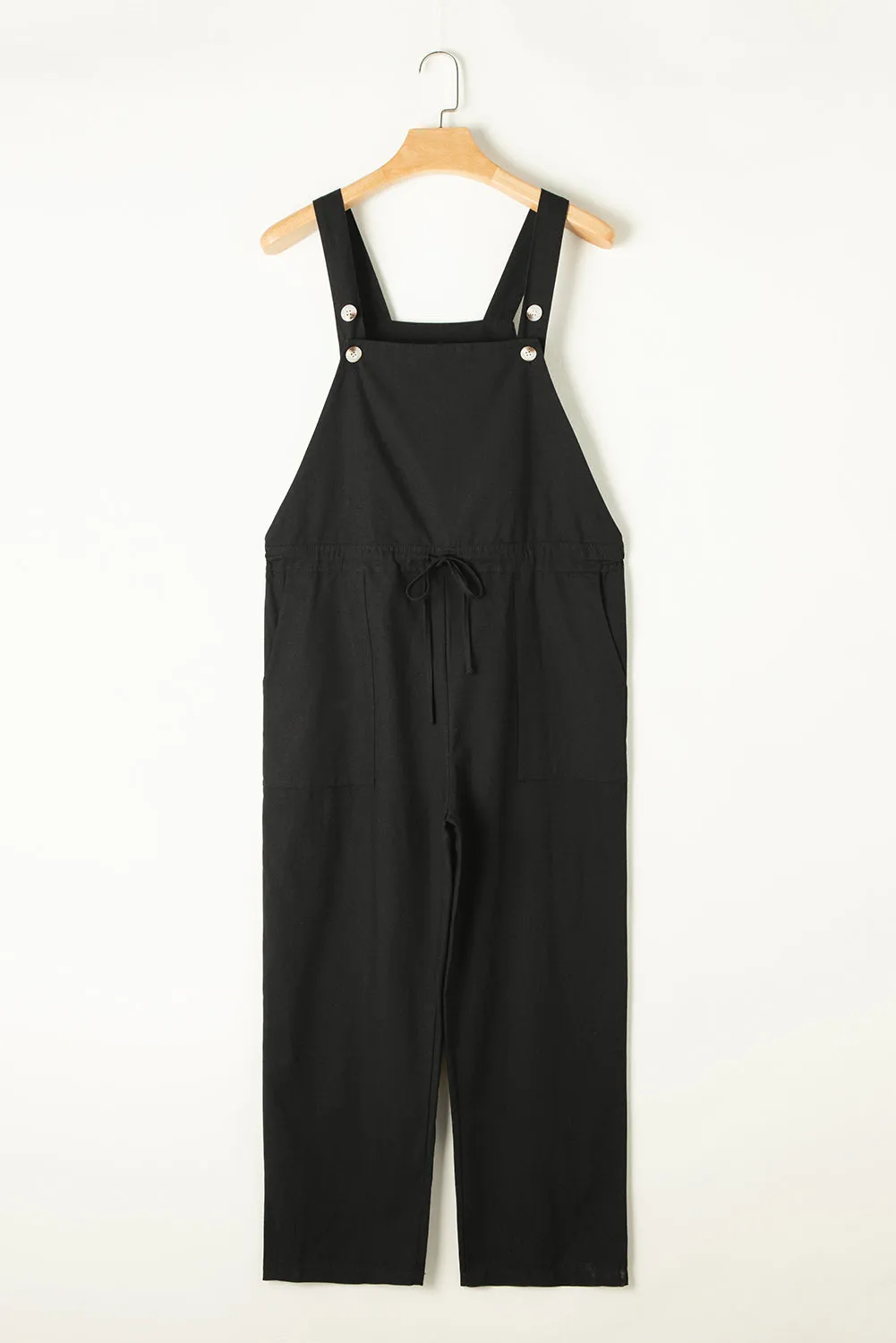 Drawstring Straps Cropped Overall