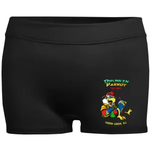 Drunken Parrot Ladies' Fitted Moisture-Wicking 2.5 inch Inseam Shorts