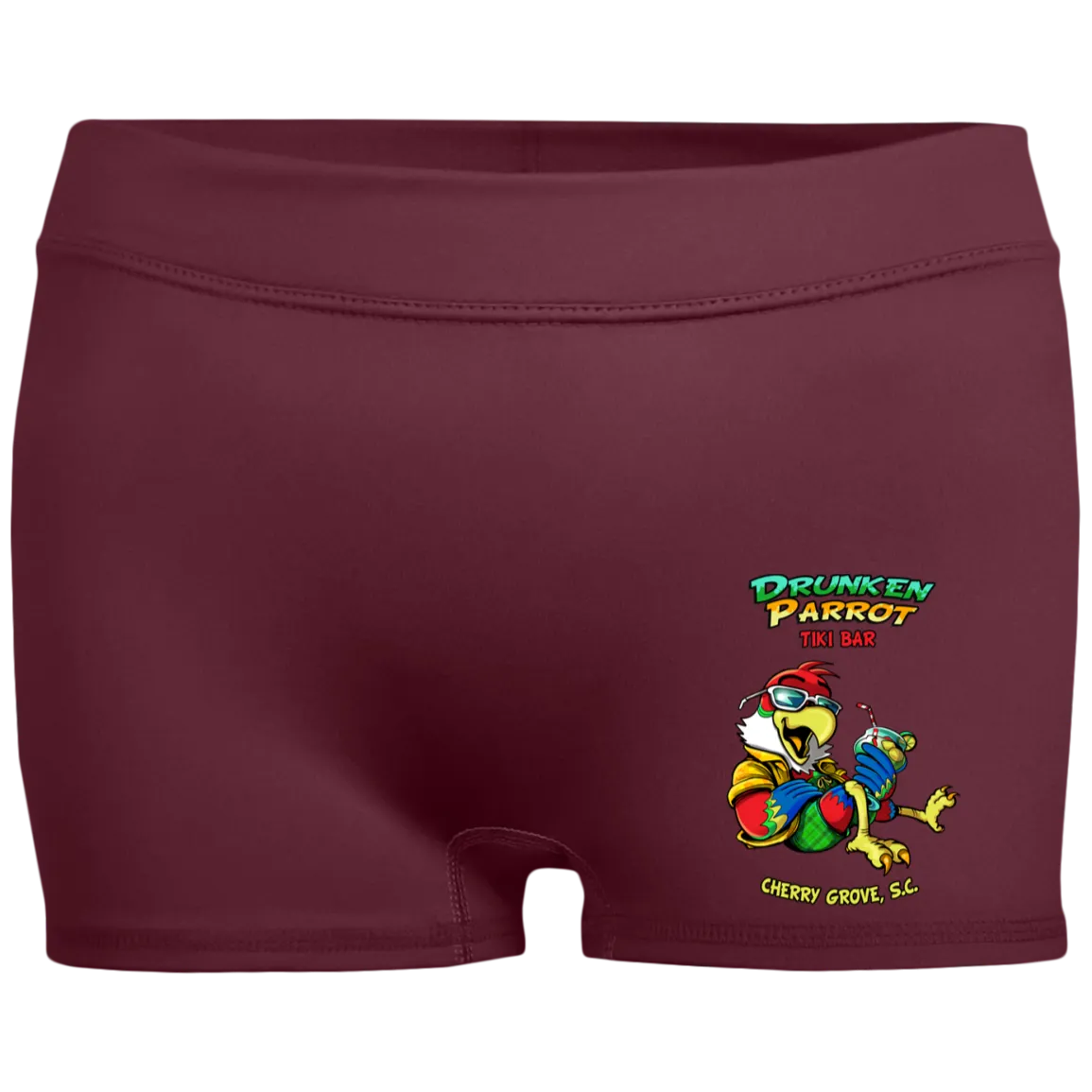 Drunken Parrot Ladies' Fitted Moisture-Wicking 2.5 inch Inseam Shorts